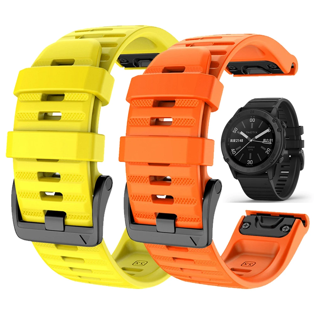 

For Garmin Tactix Delta Wrist Strap 26mm QuickFit Silicone Band Correa Fenix 6X 5X Plus Replace Watch band Accessories