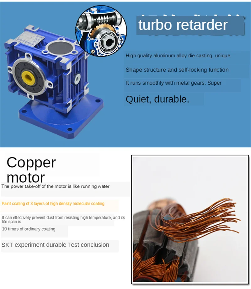 Imagem -03 - Worm Gear Motor 60w Rv40 Turbina Redutor Motor Motor Mais Controlador Auto-bloqueio Nrv40 ac Velocidade do Motor Ajustável cw Ccw 220vac