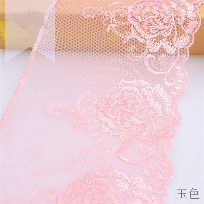 60Yards 15cm Width Tulle Lace Trim Applique Embroidery Decoration Ribbon Toy Doll Sofa Underwear Clothing Sewing Decoration