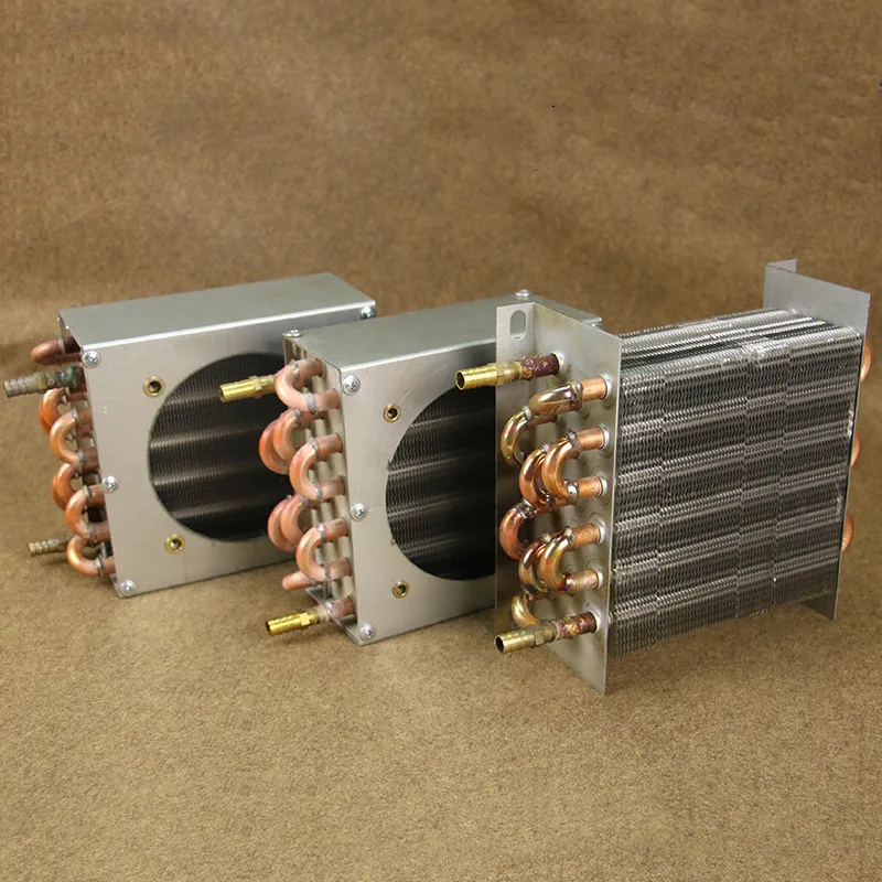 Refrigerator copper tube aluminum fin condenser freezer made of small non-shell radiator heat sink water cooling