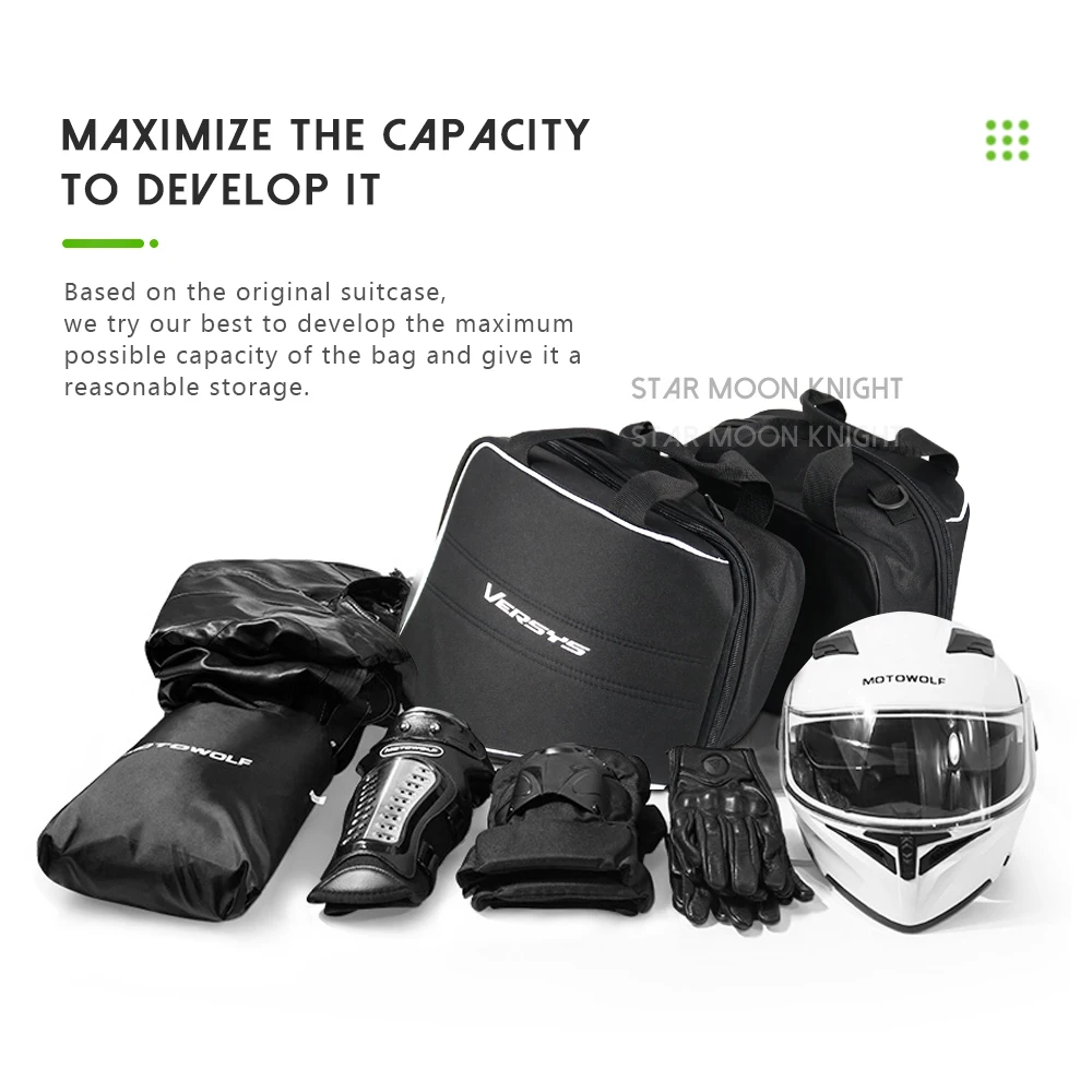 Ensemble de doublures de sacoches élaborées pour moto Kawasaki Versys, sacs intérieurs de dégager, sacs à bagages, KQR 28L, 1000, 650, 2015 - 2021