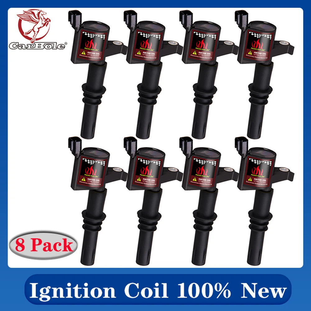 CARBOLE 8 paczek cewka zapłonowa dla FORD F-150 F-250 F-550 4.6L 5.4L V8 TRITON 2004 2005 2006 2007 2008 czarny cewka zapłonowa