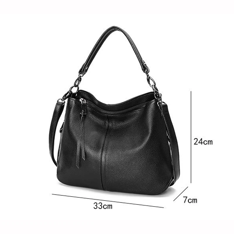 Imagem -04 - Bolsa de Ombro de Couro Genuíno para Mulheres Borlas Hobo Messenger Bolsa Bolsa Crossbody Feminina 100 Pele Real A460