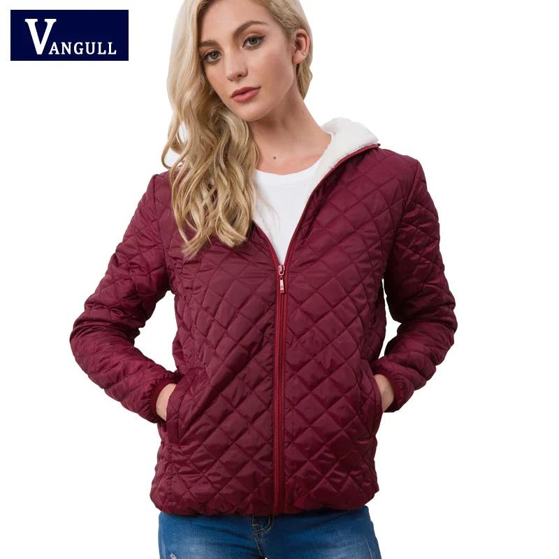 

Vangull New Spring Autumn Women Hooded Fleece Basic Jackets Long Sleeve Female Winter Coats Short Zipper Casual Outerwear