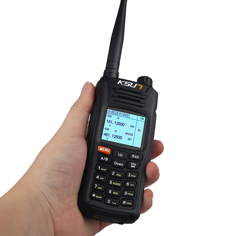 Walkie Talkie ยาวช่วง VHF UHF วิทยุ Station 999ช่องวิทยุ10KM VOX การล่าสัตว์ Talkie walkie KSUN UV68D