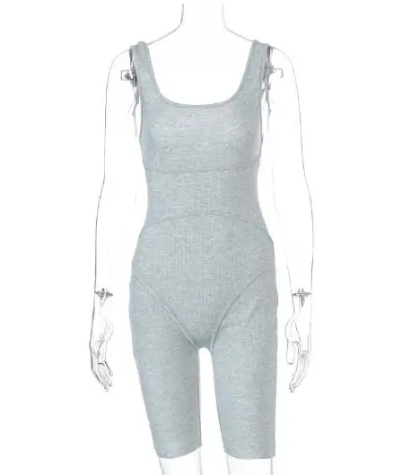 Amazon Buitenlandse Handel Explosie Modellen 2021 Zomer Vrouwen Nieuwe Mouwloze Vijf-Point Broek Sport Fitness Jumpsuit