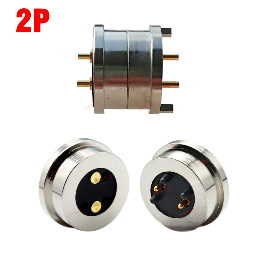 

Spring-Loaded Magnetic Pogo Pin Connector 2 Pin Male Female DC Power Charge Probe 2P Magnet Charging Connector 13.5MM 5V 3A