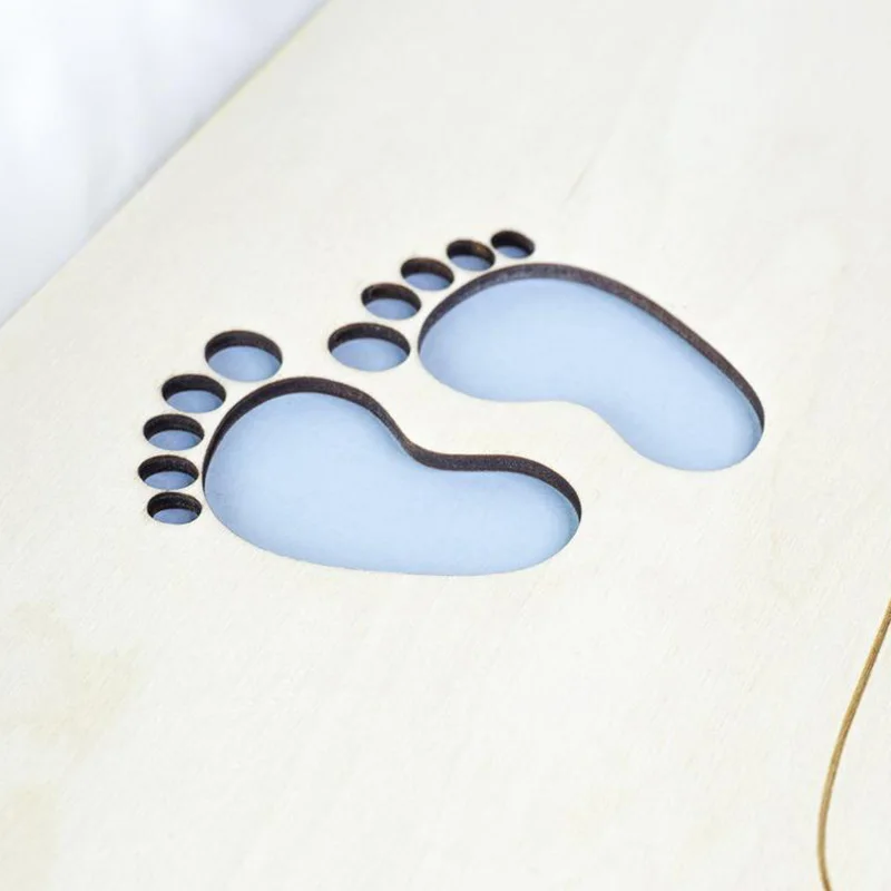 Little feet Personalized Wooden Photo Album for Baby, Memory Book, First Year Journal Unique Gift Baby Shower Birthday