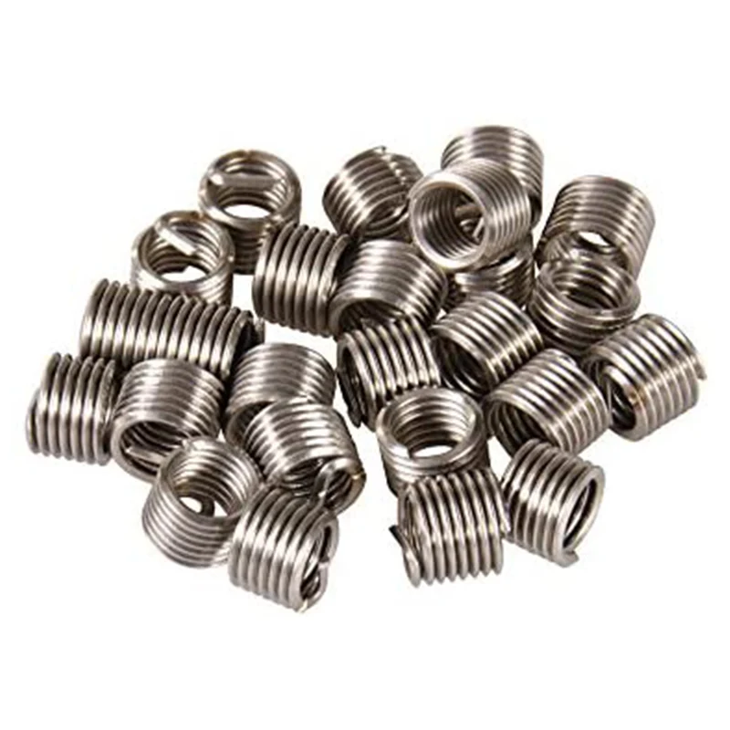 M10 X 1.25 25PCS Stainless Steel Thread Repair Helical Coil Wire Inserts Set For Car Motorcycle Helicoil AT2059E1