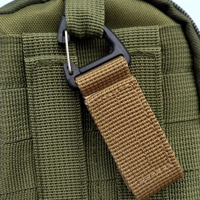 3pcs Carabiner Tactical Nylon Webbing Backpack Buckle One/Double Point Triangle Buckle Mountaineering carabiner Hanging KeyChain