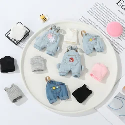 Cute Miniature Jeans Daily Casual Wear Blouse Shirt Vest Bottom Handmade Doll Pants For 1/12 Doll Clothes Accessories