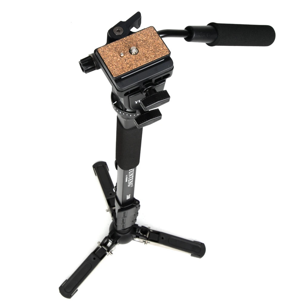 Yunteng VCT-288 Camera Monopod + Fluid Pan Head + Unipod Holder For Canon Nikon and all DSLR with 1/4