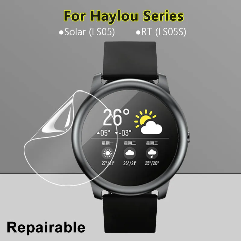 Ultra Clear Screen Protector For Xiaomi Haylou RT Solar LS05 LS05S Smart Watch Repairable Soft Hydrogel Film -Not Tempered Glass