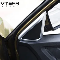 Vtear For Skoda Kodiaq speaker cover Interior car door Mouldings sticker chrome trim decoration car-styling accessories parts