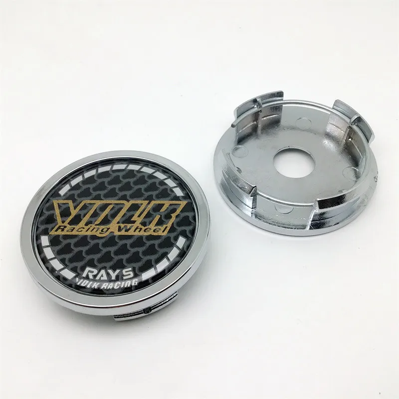 4pcs 58mm Wheel Center Caps Hub for Volk Rays Racing  52mm Rims Cover Logo Emblem Badge Car Styling Accessories