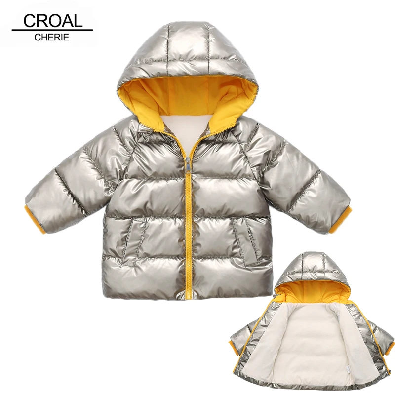 

CROAL CHERIE Children's Parkas Kids Winter Jacket For Girl Boys Winter Coat Warm Thick Velvet Hooded Baby Coats Outerwear