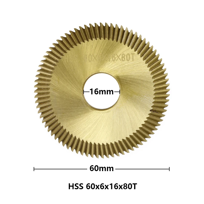 60x6x16x80T HSS Key Cutter Blade For Horizontal Key Copy Machine Key Cutting Blade Circular Key Milling Cutter Locksmith Tools