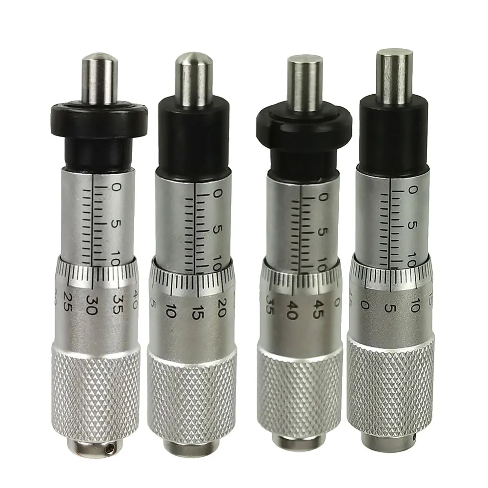 Round Needle Plat tipo Medida Ferramenta Knurled Ajuste Knob Micrômetro Cabeça Suave Medição Rotação Prata Faixa 013 mm