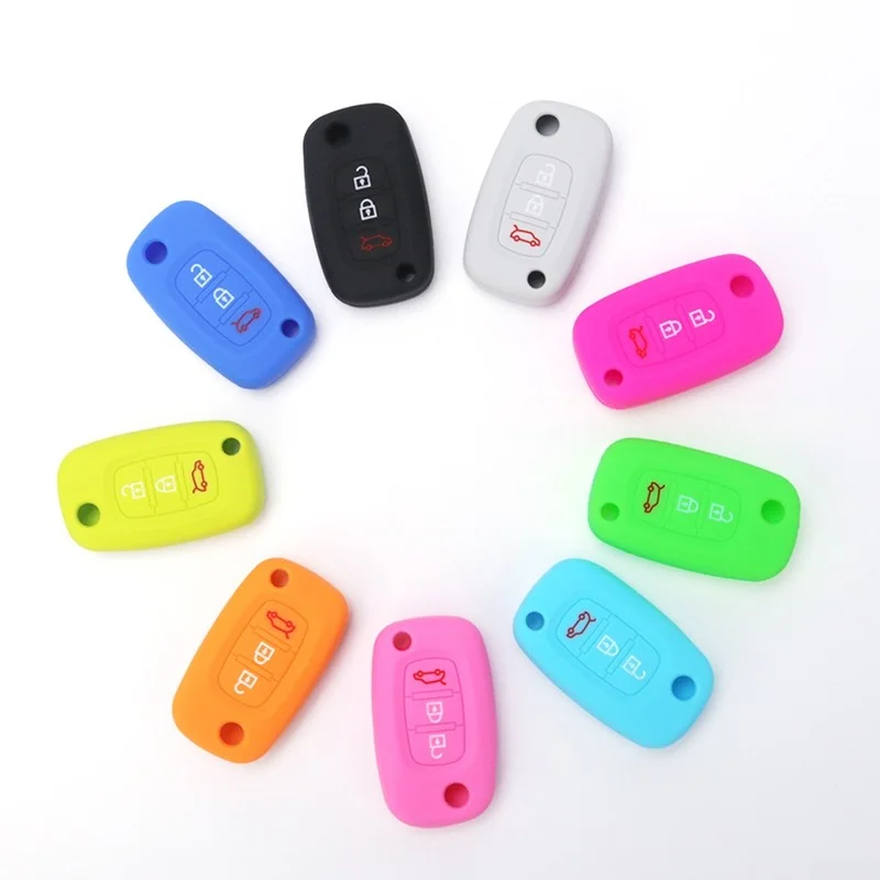 Silicone Key Case Cover for Renault Fluence Clio Megane for Mercedes for LADA Vesta Granta XRay Kalina Priora Sedan Sport