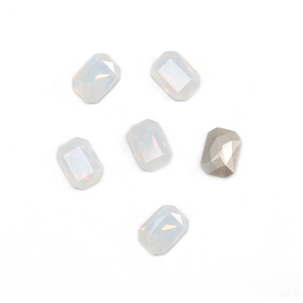 CTPA3bl 4627 High Quality Strass White Opal Color Octagon Shape Fancy Rhinestones Pouplar Crystal Stone For Nail Art Decorations