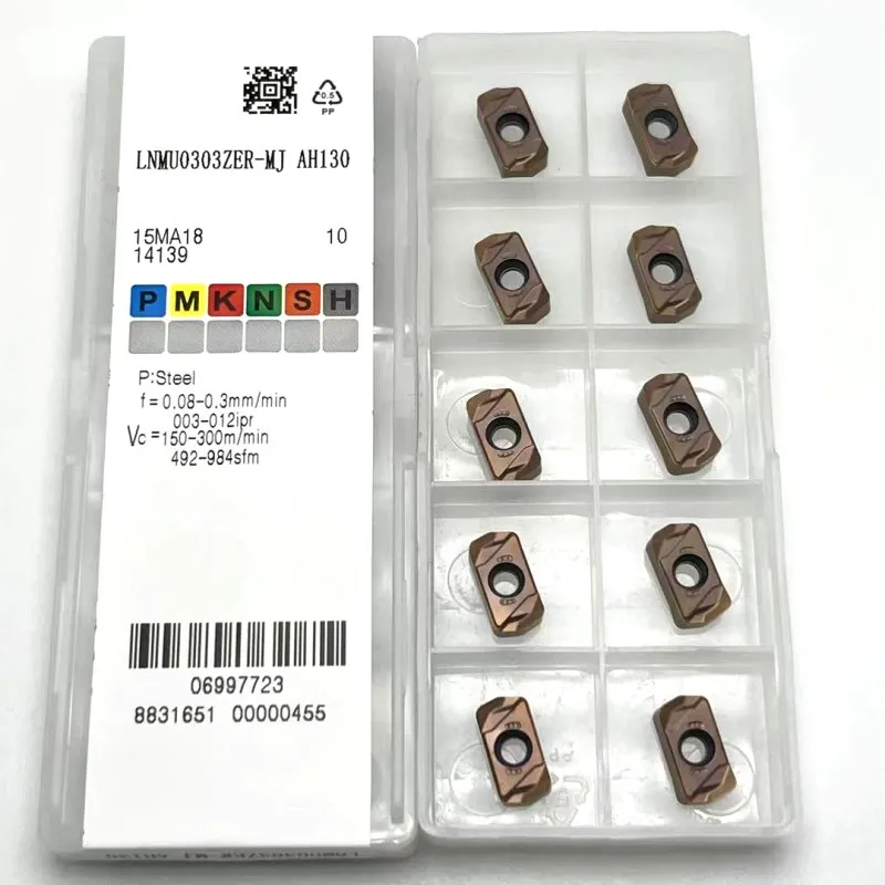 Inserto per tornitura mmj AH130 insert MJ AH725 inserto per taglio rapido a doppia faccia in metallo duro LNMU 0303