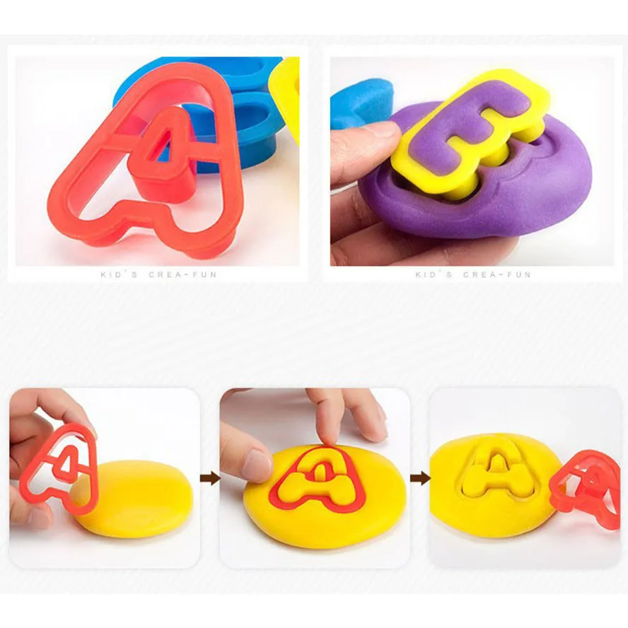 41PCS Plastic DIY Plasticine Mold Modeling Clay Kit Color Play Dough Model Sculpture Tool Toys for Children Baby Learning Toy