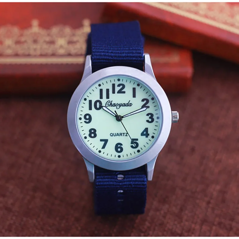 2024 CYD High Quality Boys Girls Outdoor Sport Quartz Wristwatches Students Learning Time Clock Fashion Luminous Canvas Watches