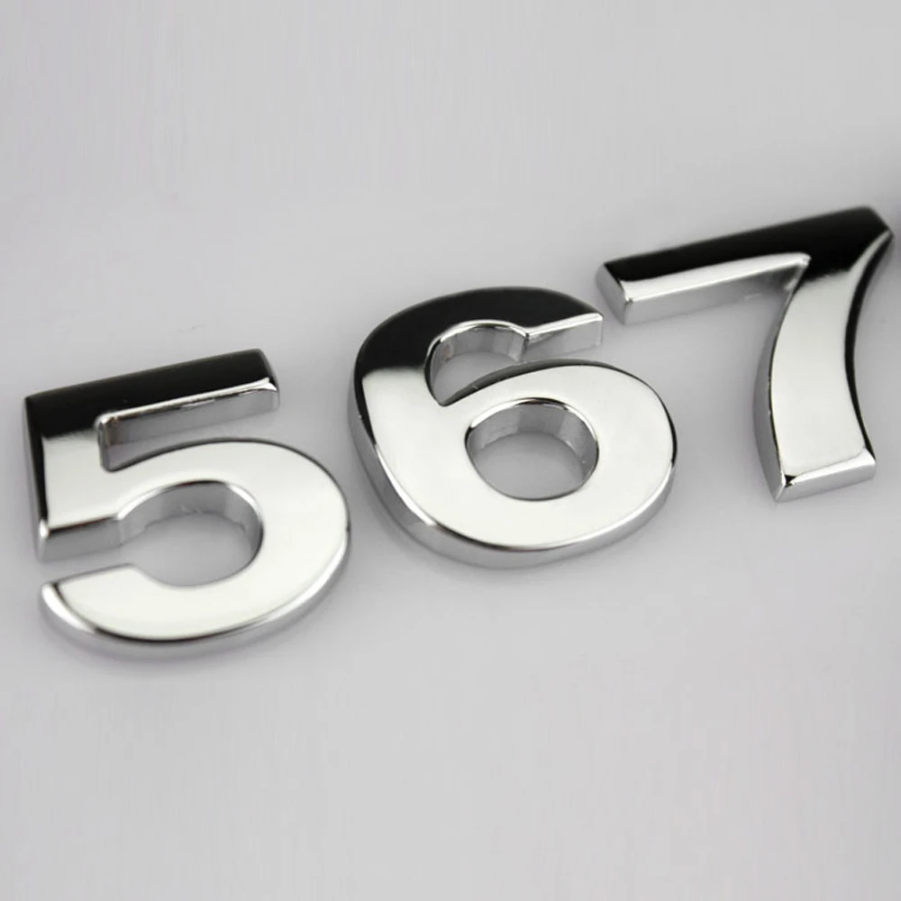 Alphabet Letter Car Stickers Styling Self Adhesive Auto Badge Emblem Auto Tuning Sticker A-Z 3D Chrome 25mm Car Accessories