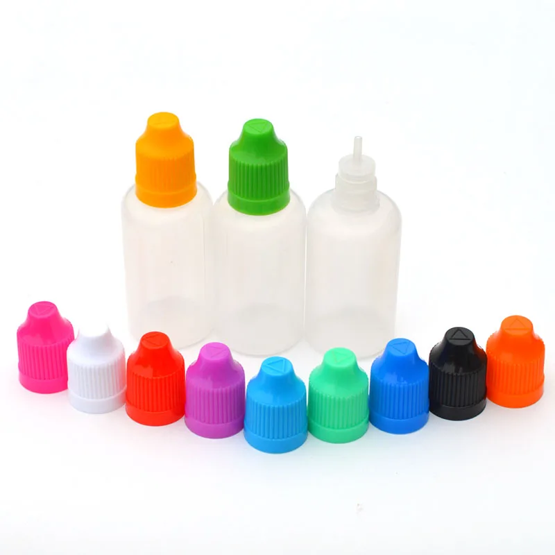 

50pcs Soft PE Plastic Dropper Bottle 30ml Refillable Liquid Squeezable Empty Vial With Childproof Cap