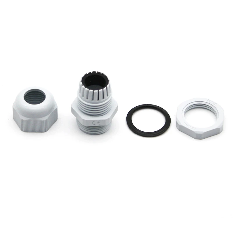 10Pcs Waterproof Cable Gland Nylon Joint IP68 PG7 For 3-6.5mm Plastic Black White PG13.5 Cable Locking Connector PG7 PG19 PG11