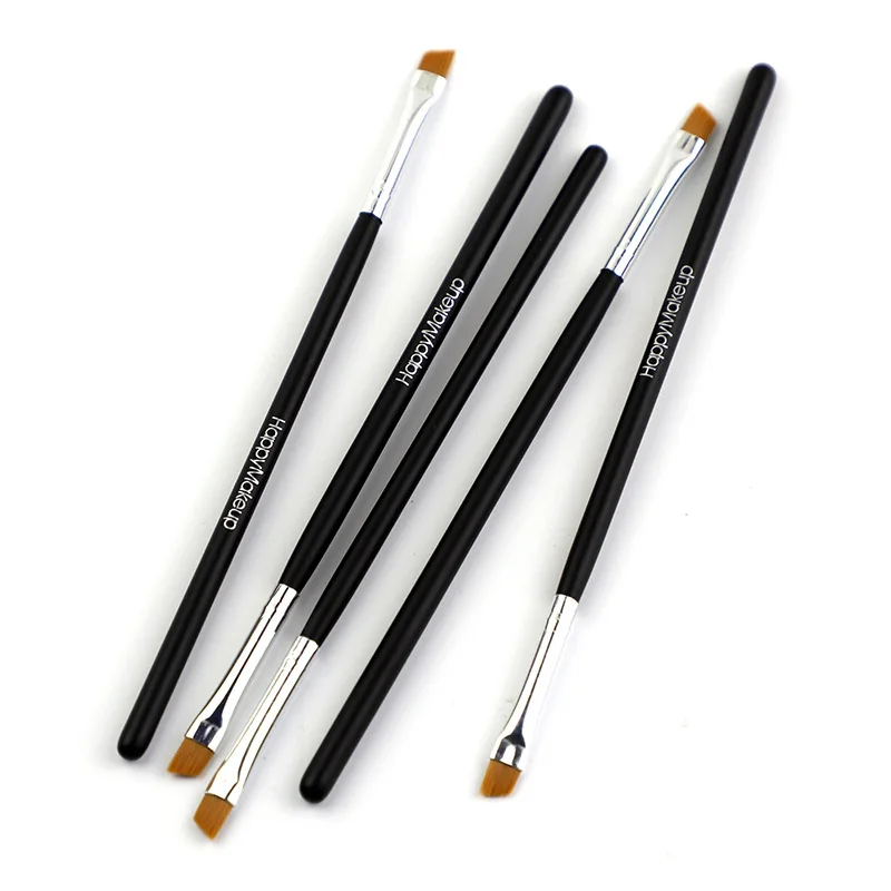 5/1pcs Professional Bevel Eyebrow Brush Black Angled Brush High Quality Eyebrow Makeup Brush Acrylic Rhinestone Eye Brush