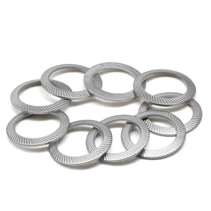 M2.5 M3 M4 M5 M6 M8 M10 M12 M14 M16 DIN9250 A2-70 304 Stainless Steel Disc Spring Serrated Lock Washer Knurled Elastic Gasket