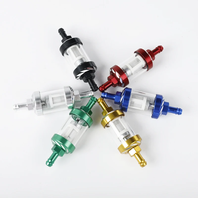 1 PCS Universal 5 Colors Motorcycle Gas Fuel Filter Gasoline Filte Transparent Hoses Inner Bore Strainer Accessories Moto