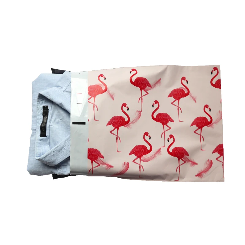 50Pcs New Arrival Courier Bag Flamingo Pattern Shipping Mailing Bags Self Adhesive Seal Plastic Envelope Waterproof Storage Bags