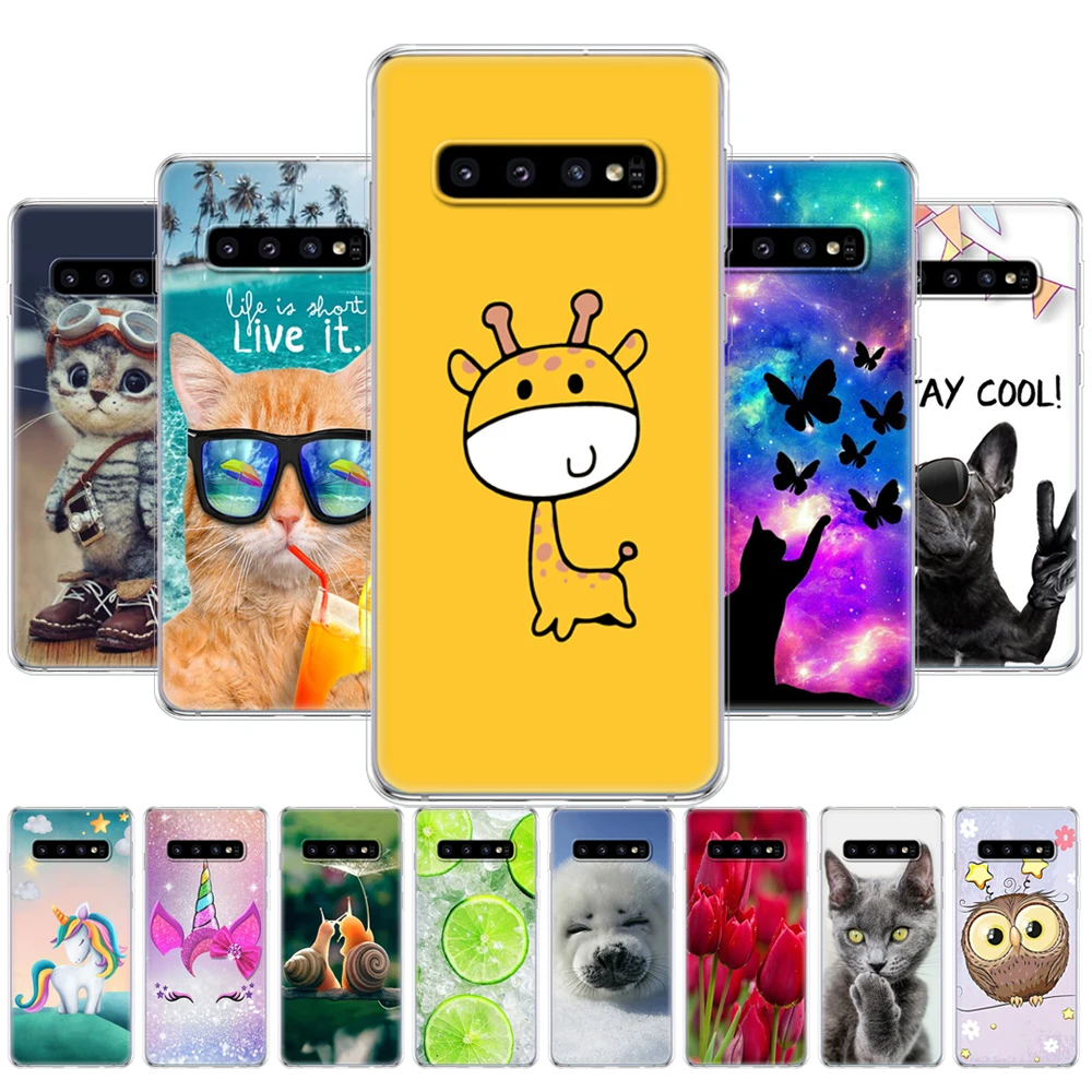 For Samsung Galaxy S10 Case S10Plus Case Silicone TPU Cover Phone S10 E Case On For Samsung S10 Plus G975F S 10 SM-G973F Case