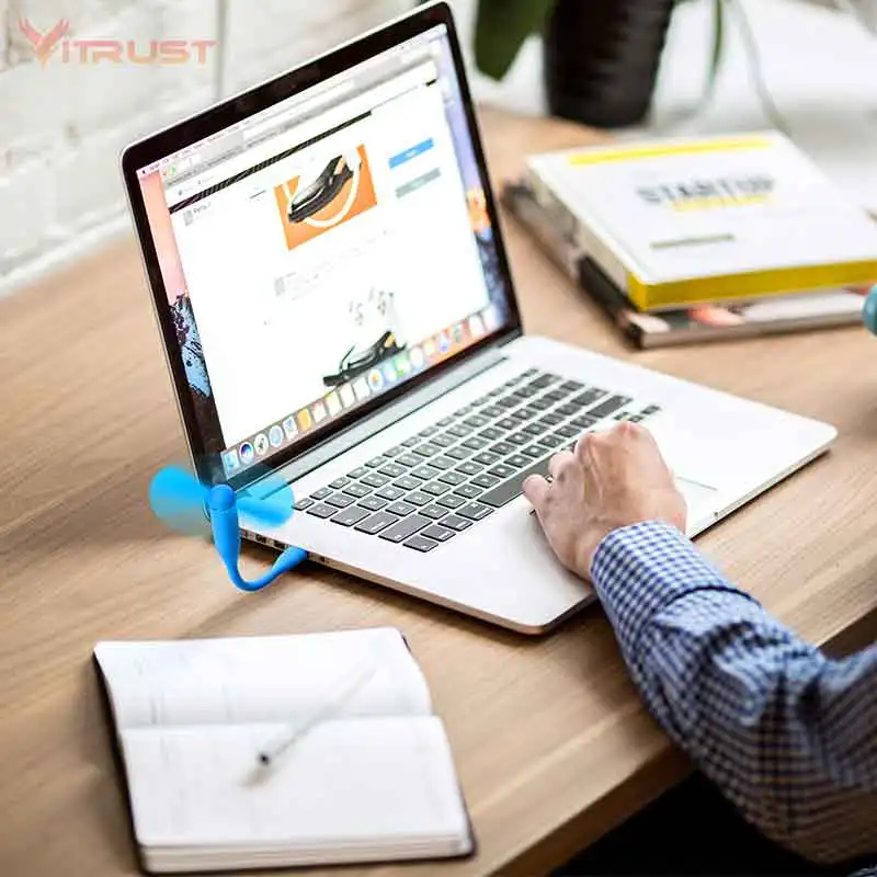 Mini Mobile Portable USB-Powered Cooling Fan for Desktop PC Computer Laptop