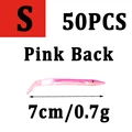 50 piezas de color rosa