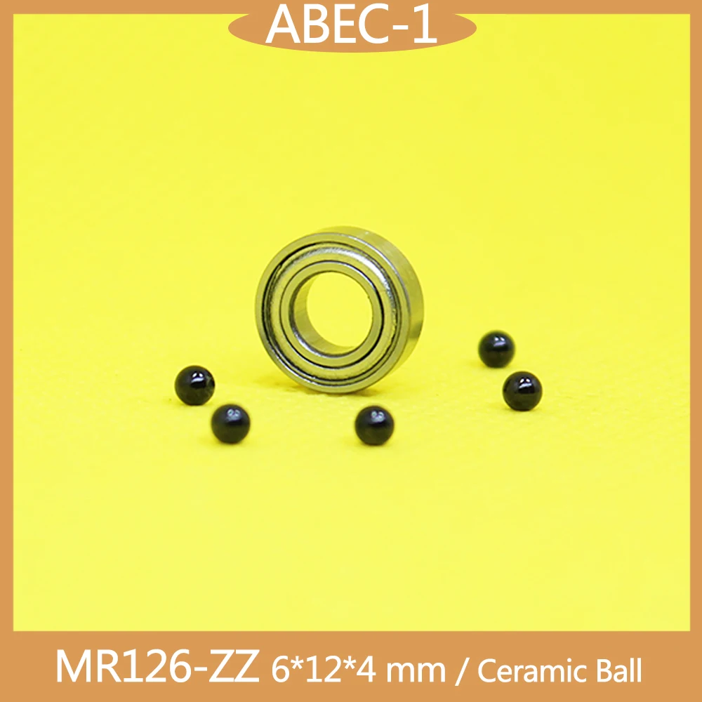 MR126 Hybrid Ceramic Bearing 6*12*4 mm ( 1 PC ) Industry Motor Spindle MR126HC Hybrids Si3N4 Ball Bearings 3NC MR126ZZ