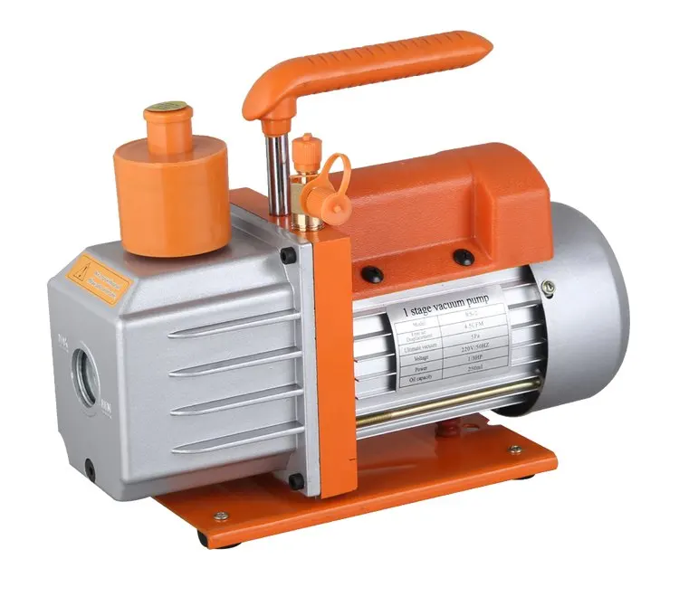 110V/220V Portable Vacuum Pump CFM Single Stage 4.5CFM/5CFM 1/3HP Rotary Vane Vacuum Pump Air Conditioning Deep HVAC Tool