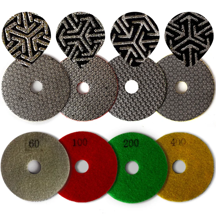 YIJING 1PC Diamond Hand Polishing Pads Electroplated Sanding Pads Grinding Disc For Glass Granite Marble Concrete