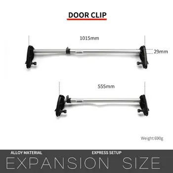 Flexibilní nastavitelná dveřní svorka 1 ks podpěrná tyč dveřní zárubně klipy podpěrná lišta pro instalaci dveřního rámu 555-1050 mm 10 nejlepší prodej univerzální svorka na střešní nosič - №4