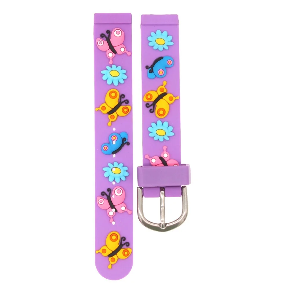 Top 3D Kartun Silikon Butterfly Dinosaurus Anak-anak Menonton Anak-anak Laki-laki Perempuan Siswa Kuarsa Jam Tangan Blaus Kol Saati Clock