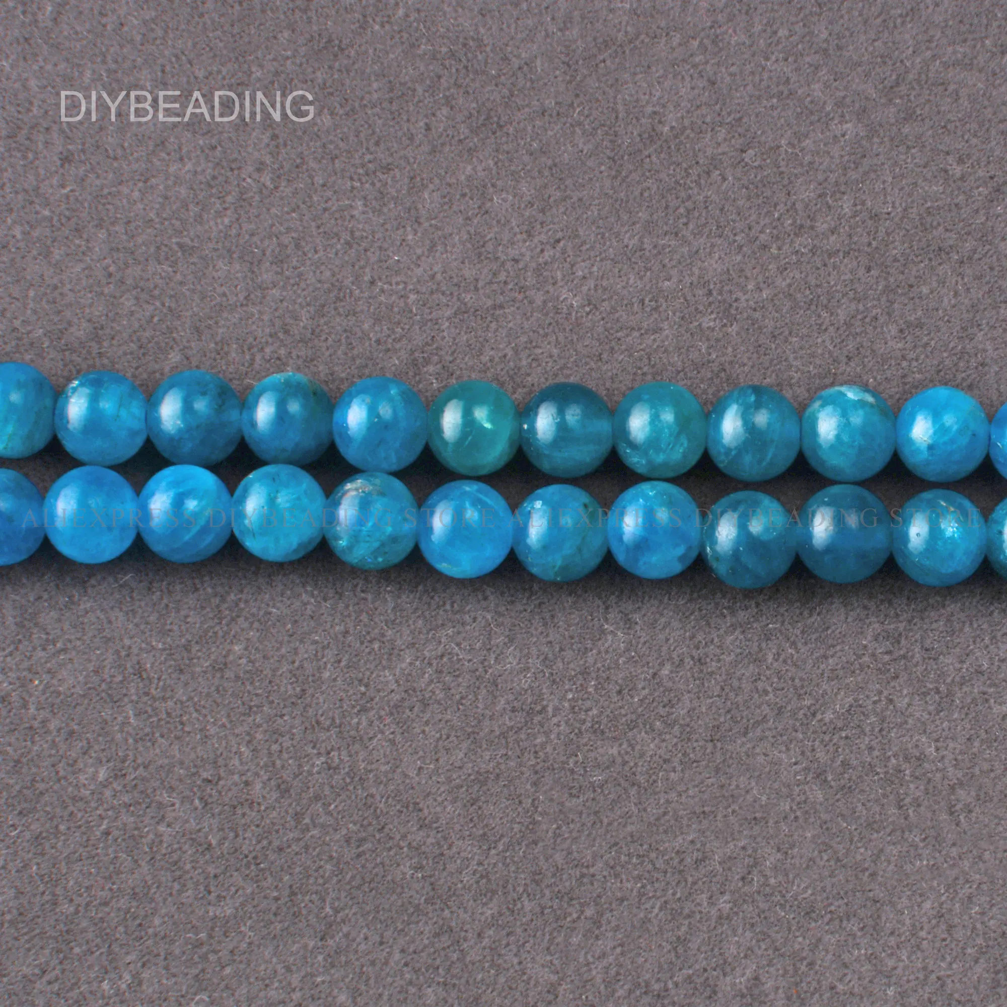 Healing Stone Beads for Jewelry Making Good Quality Apatite Blue Precious Round 6mm 8mm 10mm Beads with Hole Lots Supply