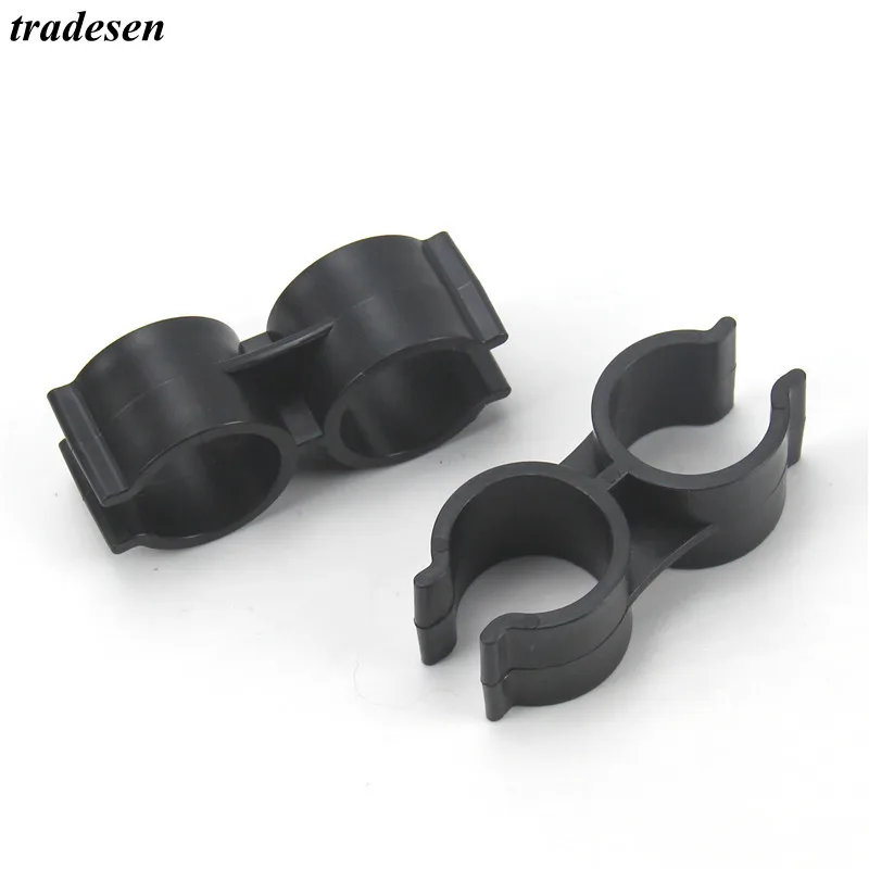 I.D25mm Pvc Pipe Double Plastic Clamp Connector H Type Clamp Garden Home Water Tube Support Joint Aquarium Fish Tank Fittings