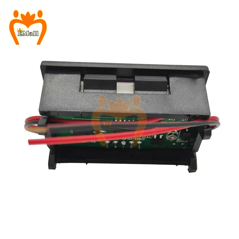 Voltmetro digitale DC 5V a 120V 2 fili voltmetro digitale voltmetro pannello per misuratore di Display a LED per auto moto elettromobile