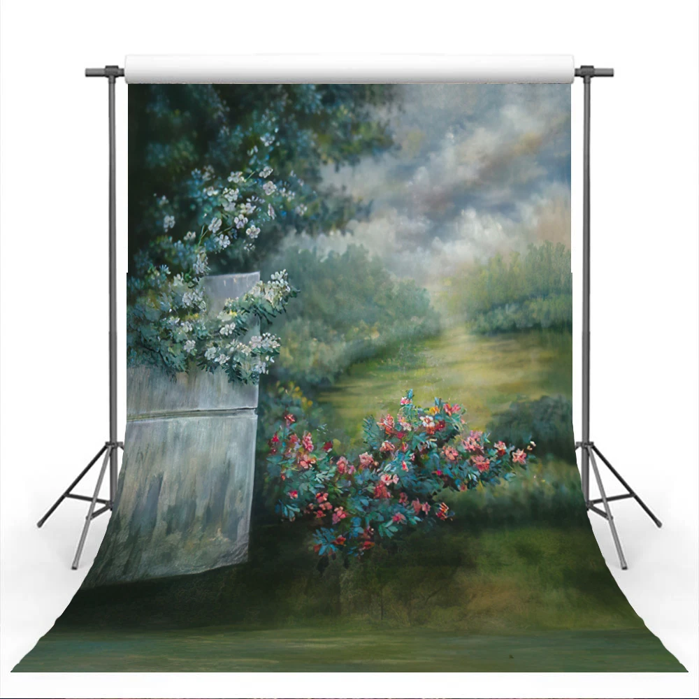 

Hand Painting Country Backdrop Adult Kids Photography Oil Abstract Background Farm Flower Artistic Portrait Child Photostudio