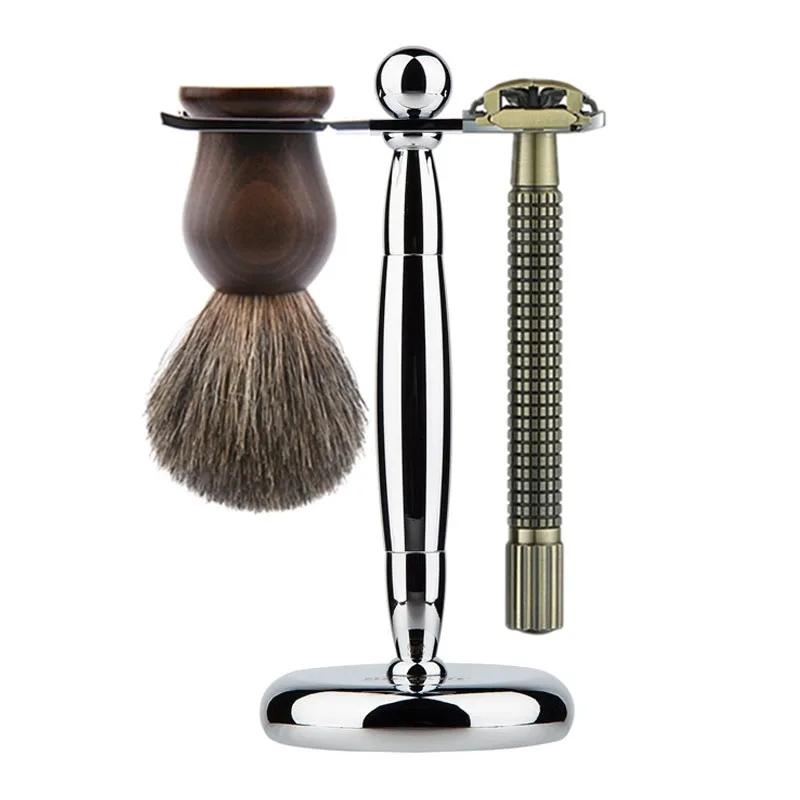 yintal-luxury-men-shaving-set-pure-badger-hair-beard-brush-double-edge-safety-blade-razor-stand-holder-shave-shaver-set