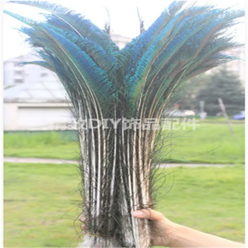 10Pcs/lot Dyeing Peacock Feathers for Crafts Length 30-35CM 12-14inch Peacock Feather Diy Jewelry Decorative Peacock Feathers