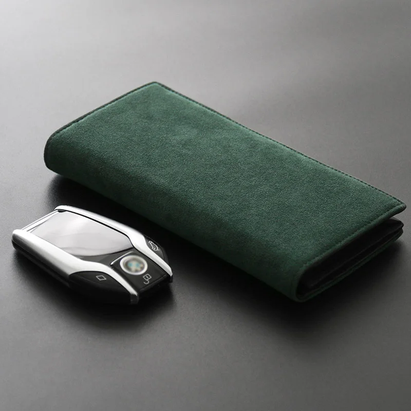 YMW ALCANTARA-Portefeuille en cuir véritable pour femmes et hommes, porte-cartes de téléphone, sac de luxe, cuir Él, possède longtemps, GT