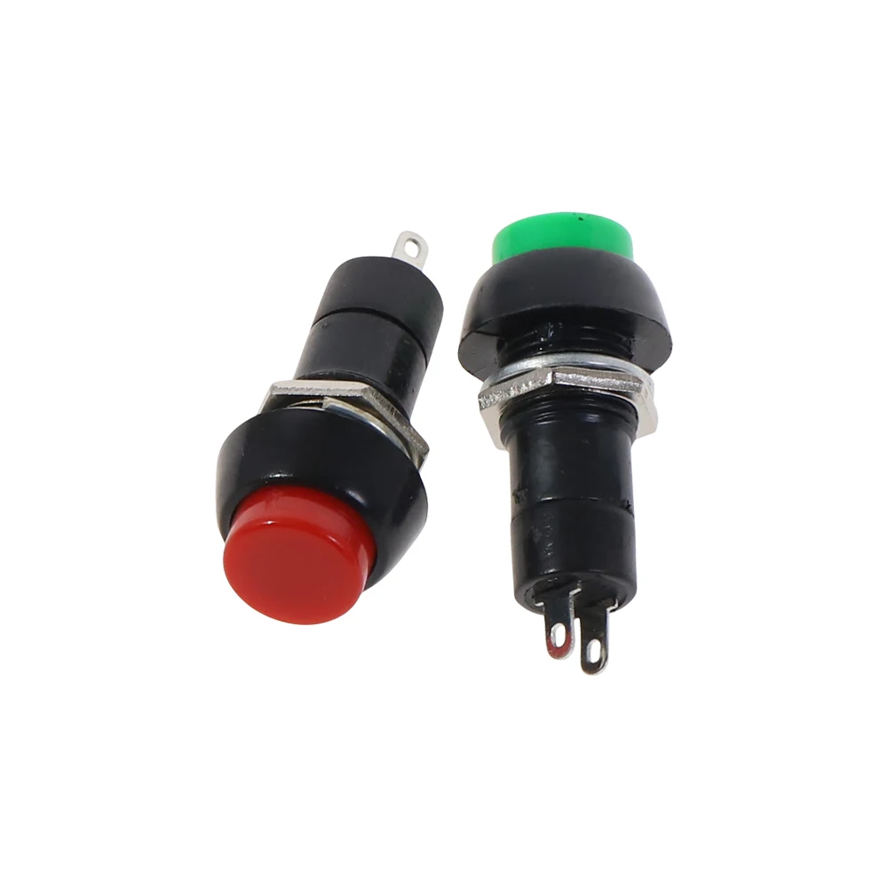 100 قطعة PBS-11A 2PIN البلاستيك 12 مللي متر دفع زر الإغلاق التبديل الذاتي قفل 3A 150 فولت الأحمر الأخضر عشوائي أرسلت افتراضيا